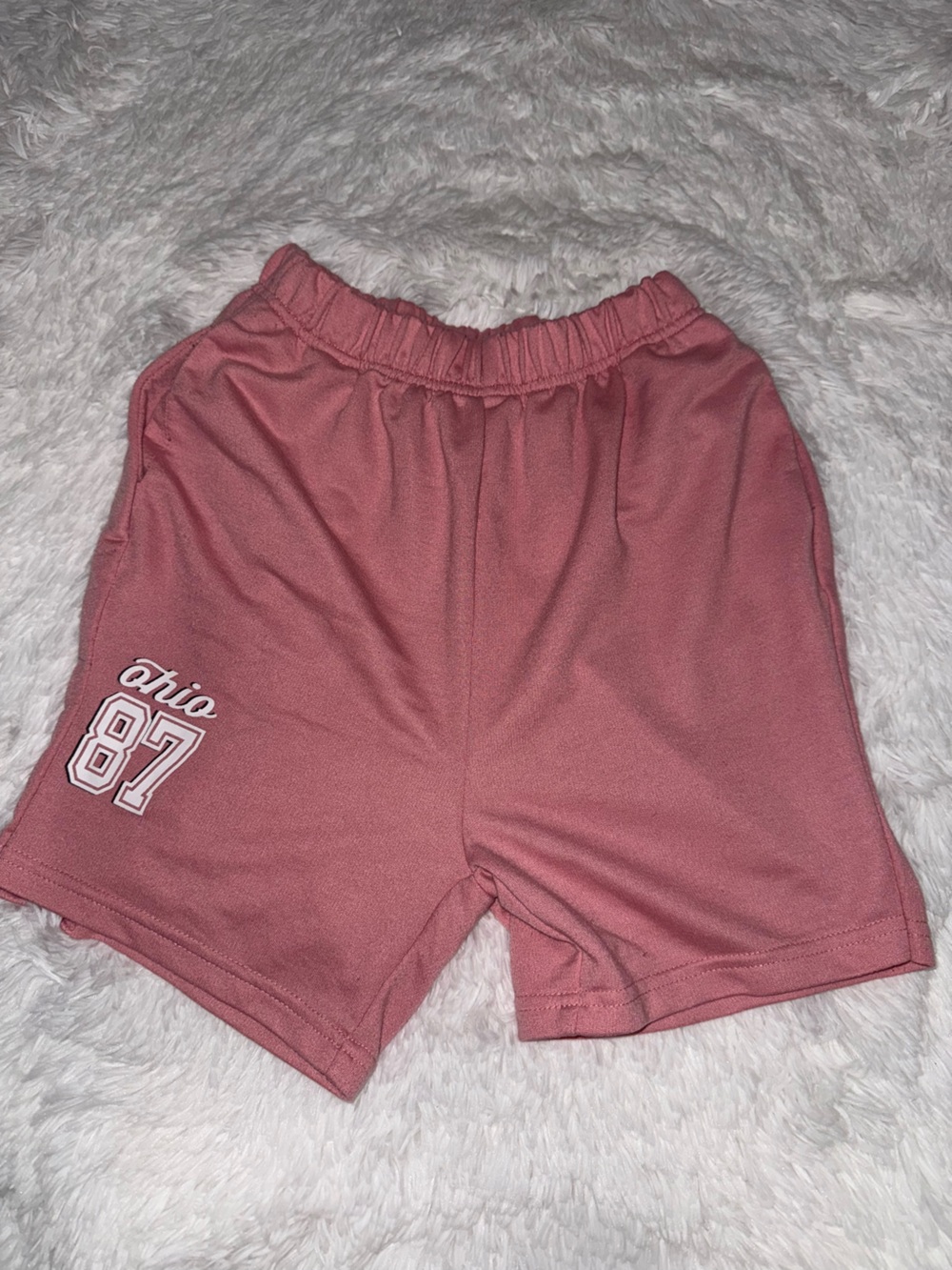 SHEIN Dusty Rose Elastic Waist Knit Shorts